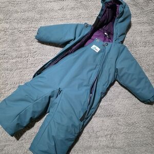 MEC Teal Bunting Toaster Snowsuit with Purple Lining